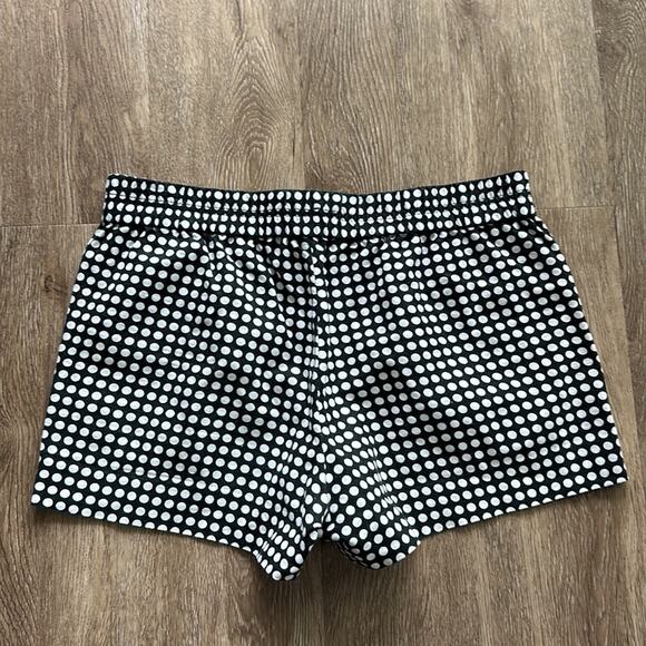 J.Crew Linen Blend Boardwalk Shorts Black & White Polka Dot Size 6 - Picture 4 of 4